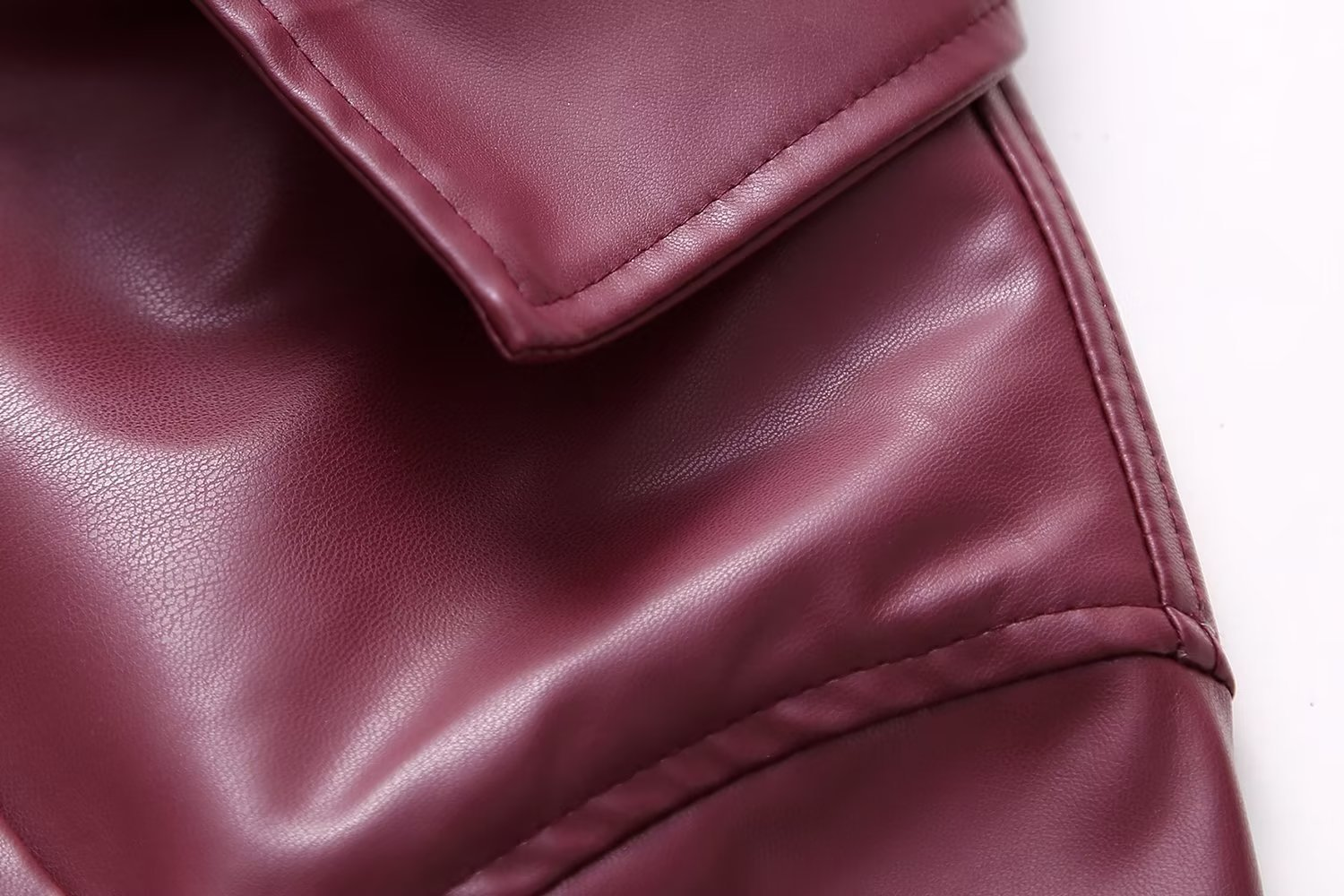 Cherry Red Leather Jacket