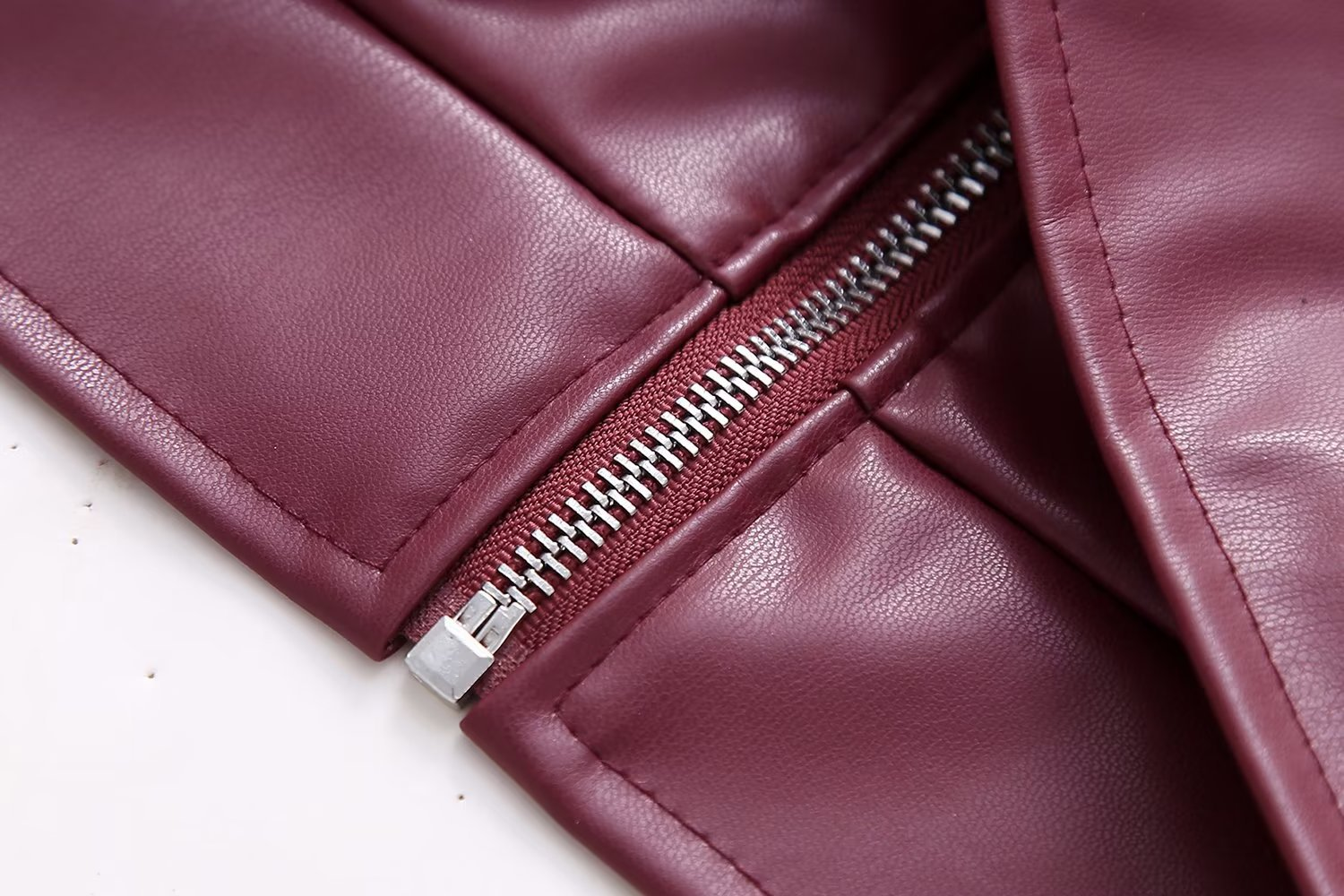 Cherry Red Leather Jacket